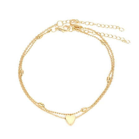 Lingsun Anklet Foot Chain Boho Beach Beads, Ankle Bracelet Plated Hot Silver H6H9