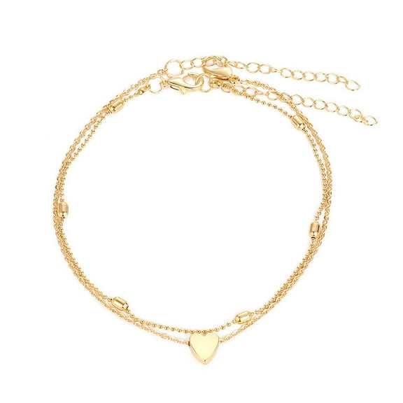 Lingsun Anklet Foot Chain Boho Beach Beads, Ankle Bracelet Plated Hot Silver H6H9