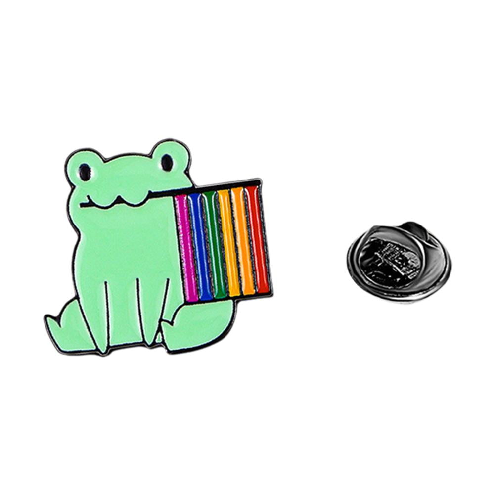 Lingsun Rainbow Pride Flag Frog Design Small Enamel Lapel Pin V8J3 ...