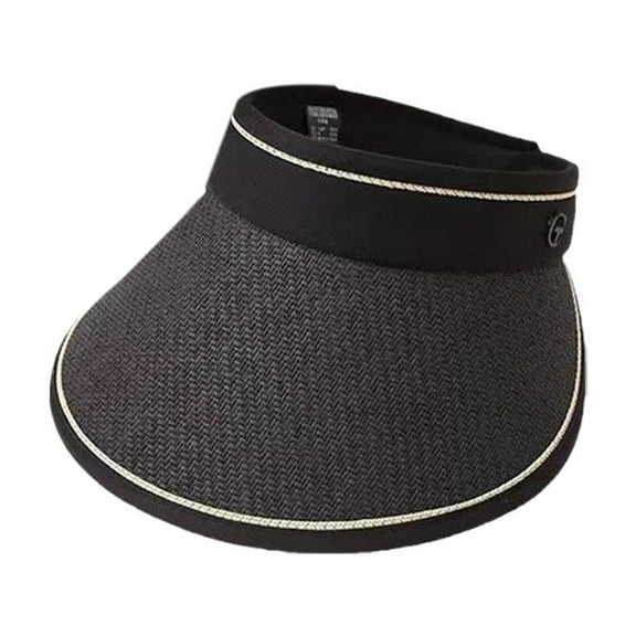 Lingsun Summer Straw Hat For Women Foldable Wide Brim Bowknot Visors Hat Travel Sun B1I1