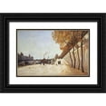 thumbnail image 1 of Linguet, Henri 18x13 Black Ornate Wood Framed with Double Matting Museum Art Print Titled - A View of The Conciergerie, Paris, 1 of 4