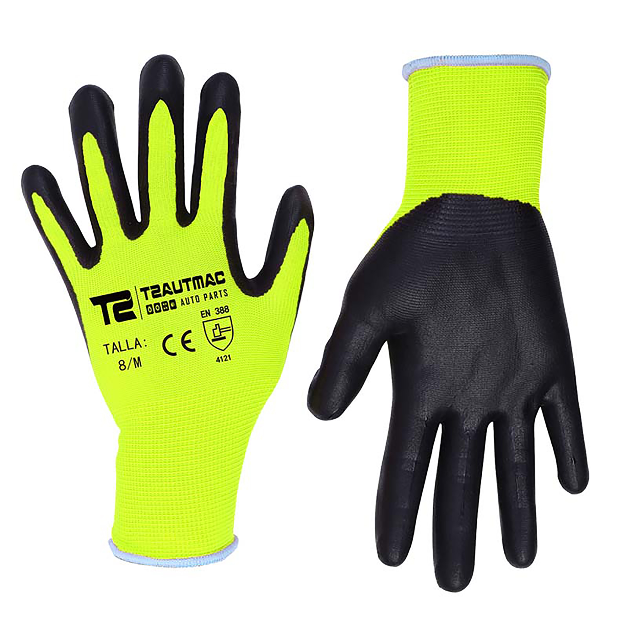 Lingvido Green Anti Cutting Gloves,Knitted Fabric with Natural Latex