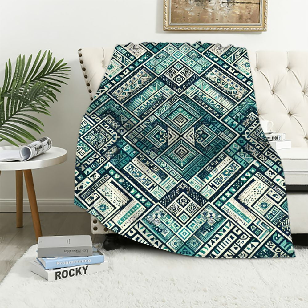 Lingy 60 x 80 inches Large Throw Blanket, Vintage Series, 100 OekoTex