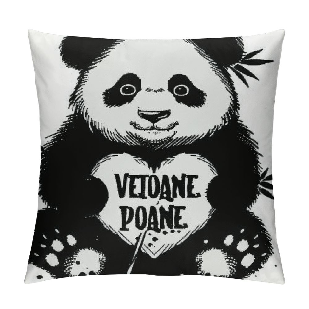 Panda Make-up Bag – Geschenk Für Panda-Lover, Beige, 25,4 X 17,8 Cm | Wasserdicht, Doppelseitig Bedruckt