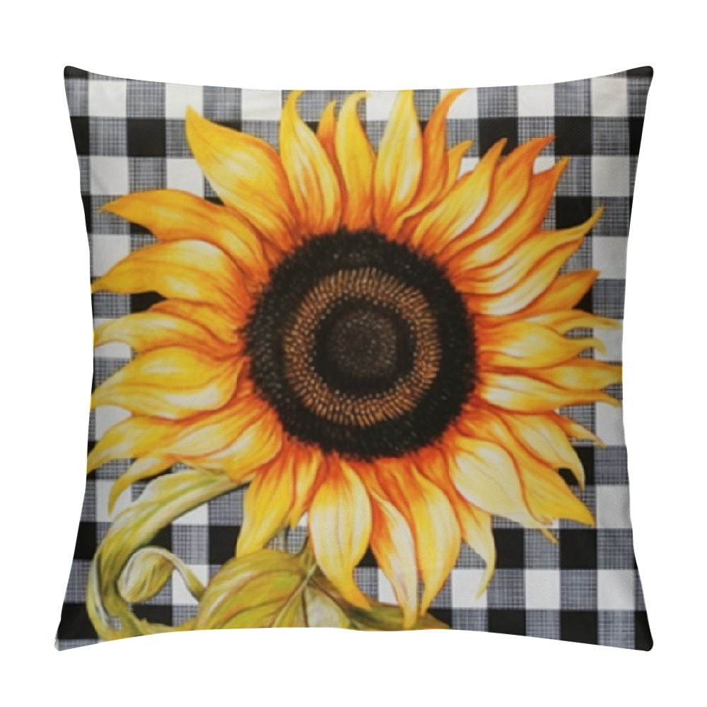 Lingy Sunflower Pillow Cover, Home Reversible Throw Pillow, Decorations