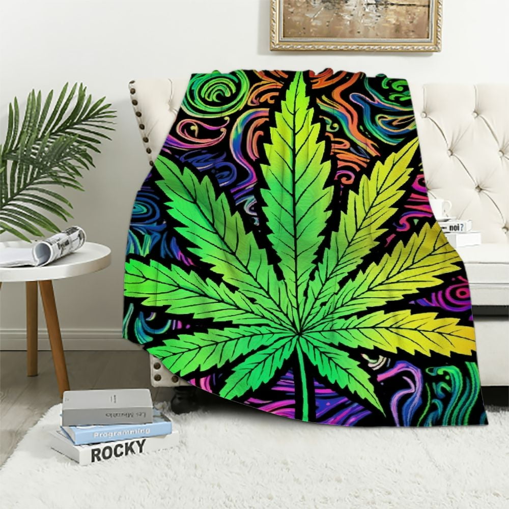 Gold Marijuana Leaf on Black Crush Velvet Plush popular Blanket, Free Shipping, One Size, Throw Blanket, Extra Soft, Marijuana, Weed