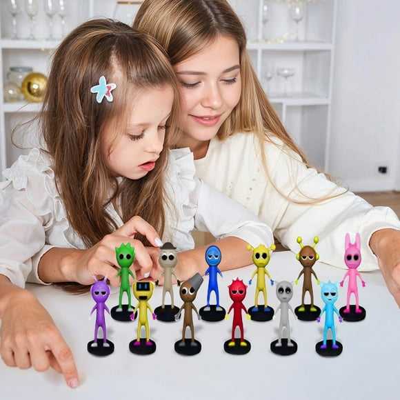 WovenWink 12 Pieces Sprunkis Action Figures Set, 4" Multicolor Sprunki Toys, Spunky Mini Action Figures Toys, Cool Stuff for Boys, Best Choice for Kids Fans Collectors Birthday Gifts Giving