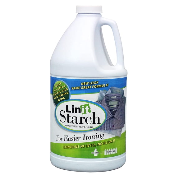 Linit Starch Crisp Classic Finish 64 Oz - Liquid Starch For Ironing Clothes And Wrinkle Release/Great For Arts & Crafts Projects, Slime, Paper Mache, Silly Putty/Trusted For Generations (408440)