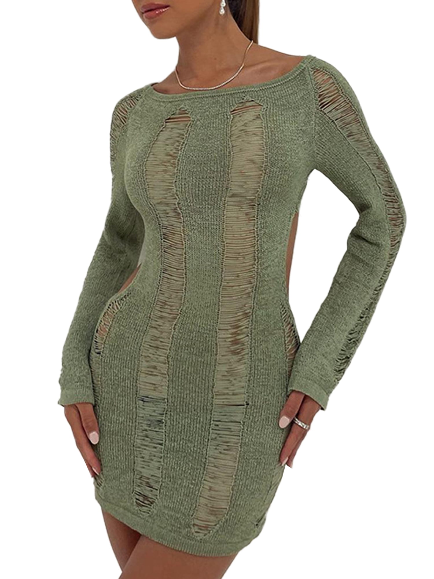 white christmas dresses ROCIO KNIT CUT OUT MIDI DRESS – Mable Clothing