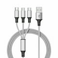 thumbnail image 1 of Linjieee 3in1 Fast USB Charging Cable Universal Multi Function Cell Phone Charger Cord Android Phone Chargers Type C Custom Keyboard Cable Android Cords Short, 1 of 1
