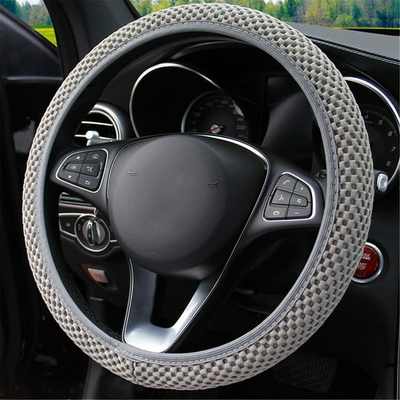 Linjieee Car Auto Steering Wheel Cover Elastic Ice Silk Summer Cool Non Auto Accessories Bling Key Fob Cover Rainbow Wheel Cover Bling Wheel Cover Set