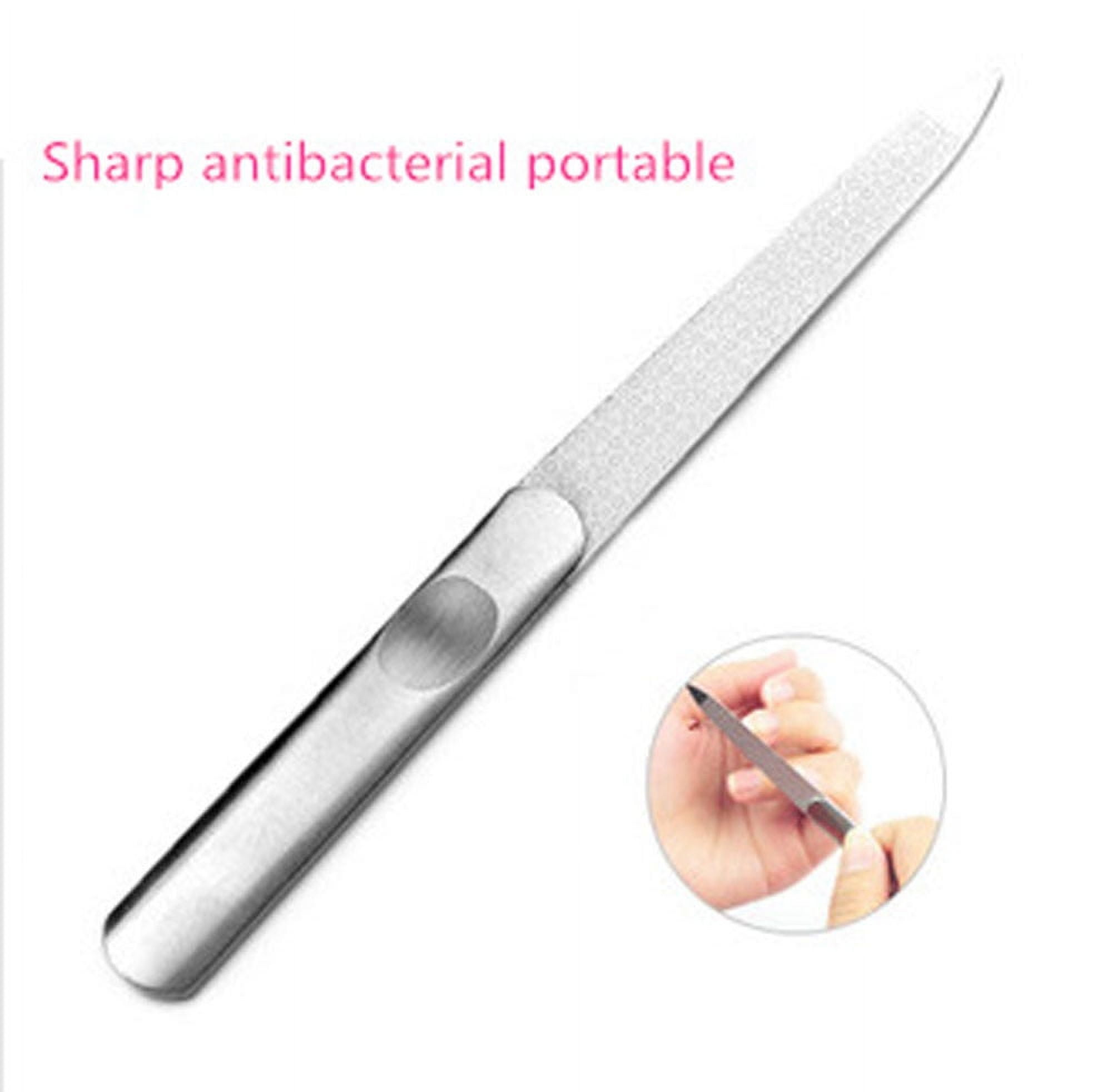 Linjieee Finger Nail Brush to Clean under Nails 1X Metal Double Nail