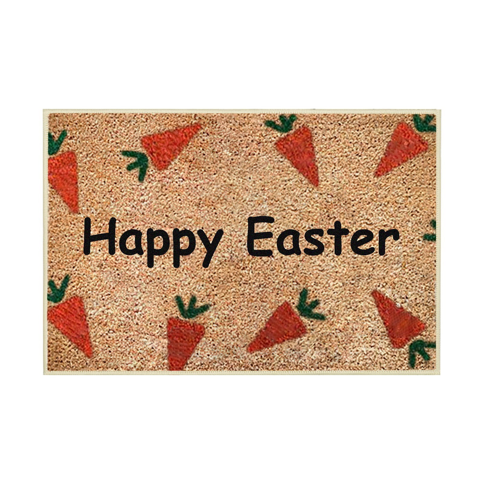 Linjieee Foot of Bed Blanket Easter Line Bunny Floor Mat Velvet Happy