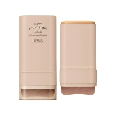 Linjieee Foundation for Mature Skin Full Coverage Foundation Stick With Built In Brush Tone Concealer And Makeup Stick For Blendable Coverage Long Lasting Dermatologically Tested
