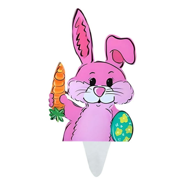 Linjieee Garden Edging 10 Easter Bunny Shaped Yard Sign: Get Into ...