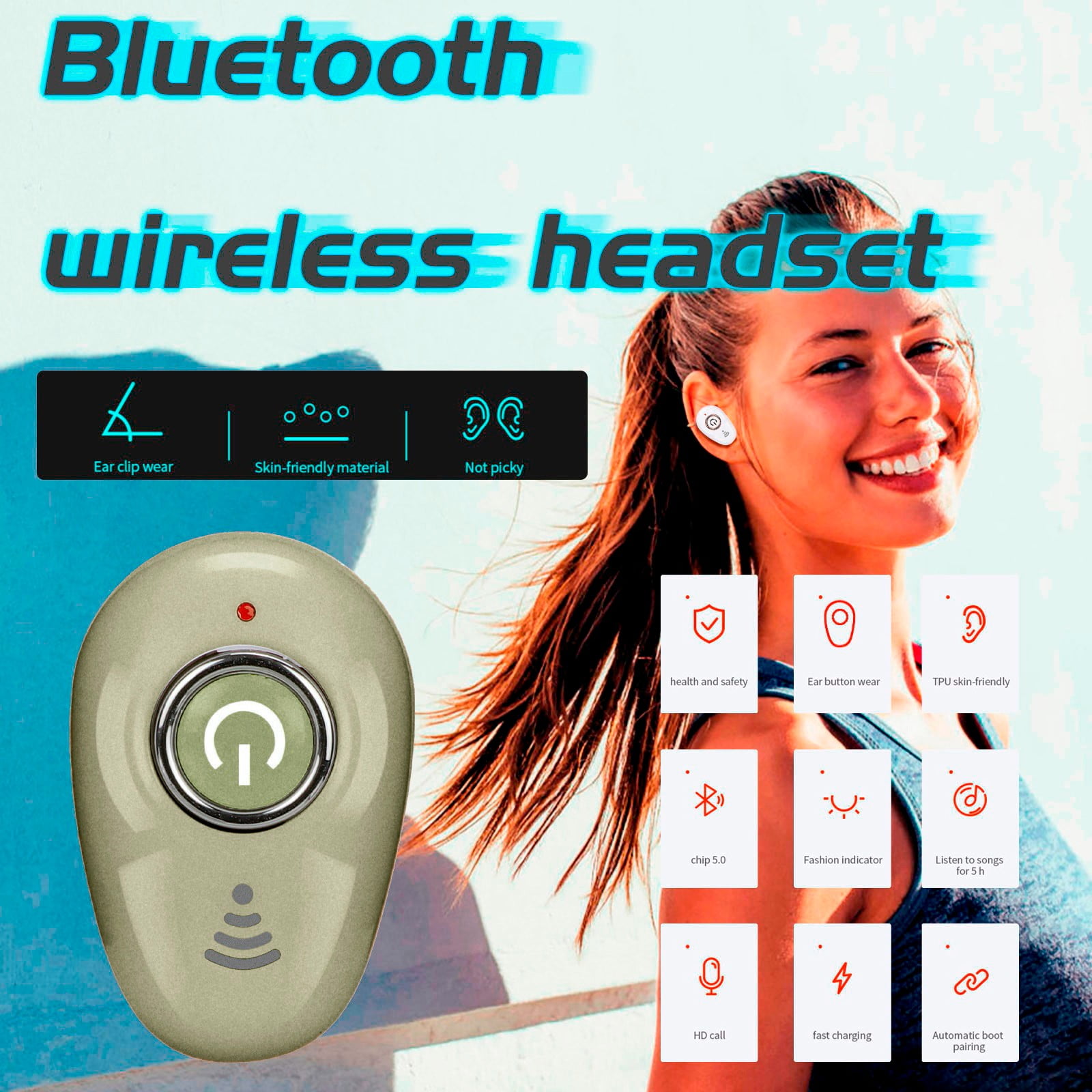 Linjieee Headphones Hidden Headphones for Work Silencing Headphones