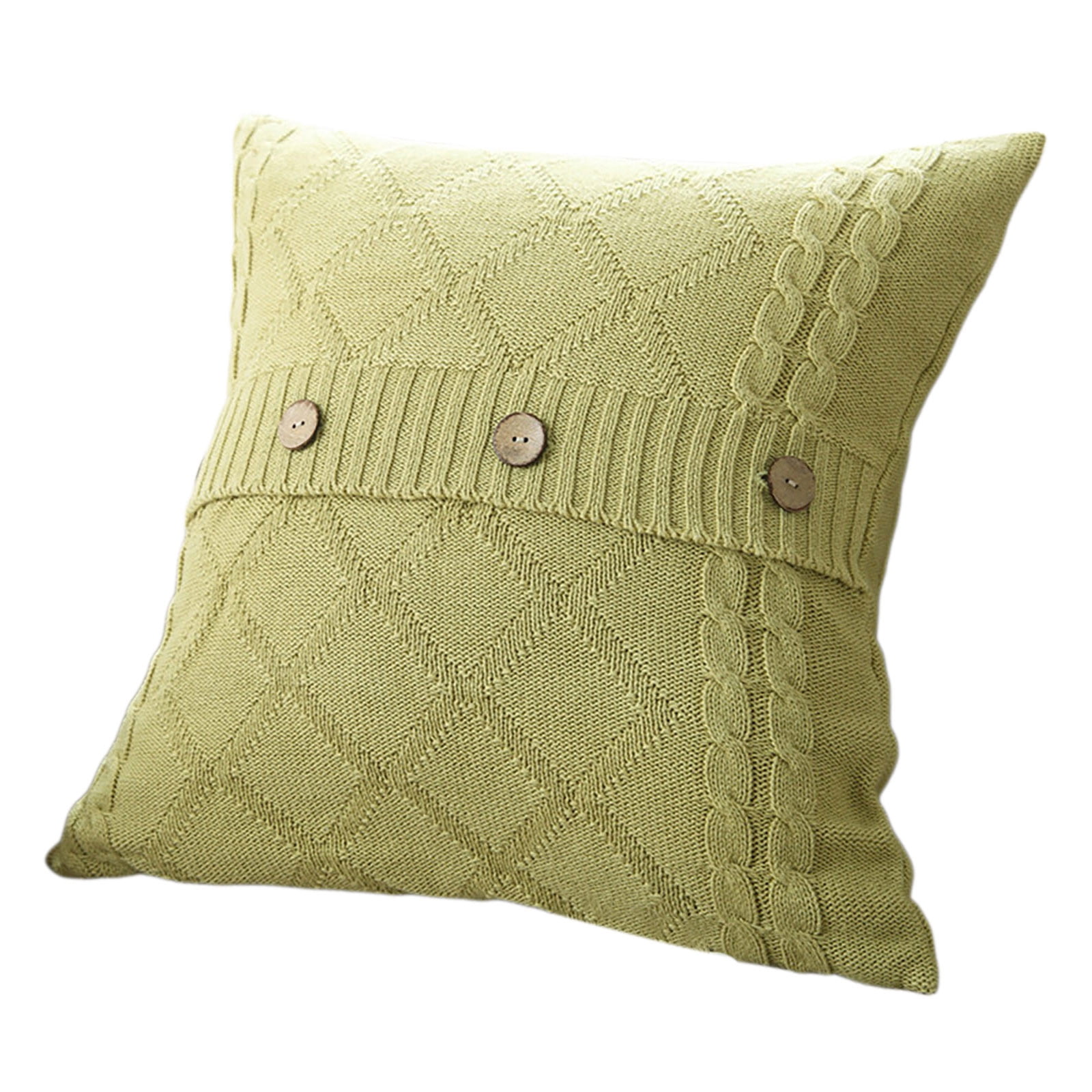 Linjieee Knitting Button Fashion Throw Pillow Cases Cafe Sofa Cushion