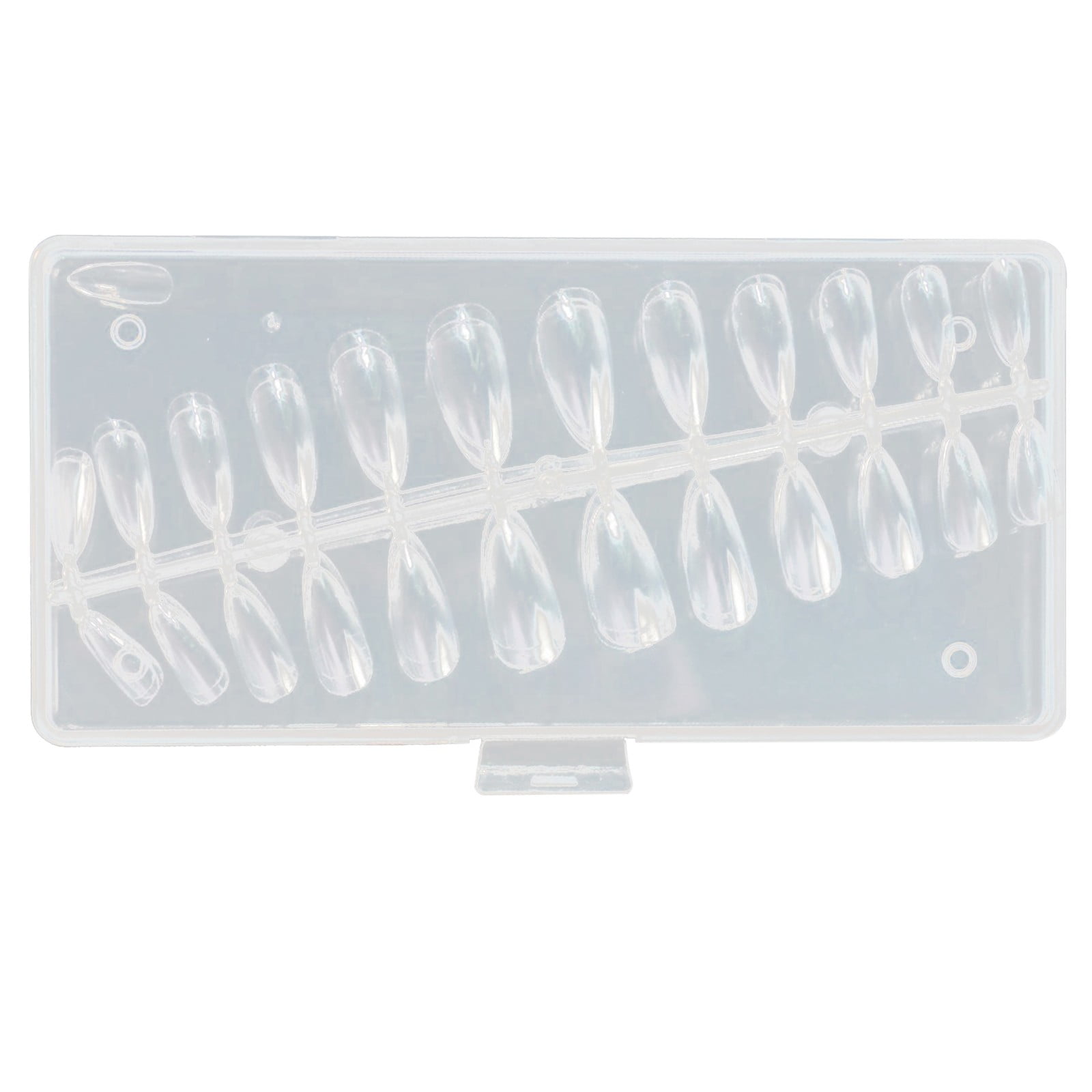 Linjieee Nail 120 Pieces Boxed Transparent Water Tube Nail Transparent