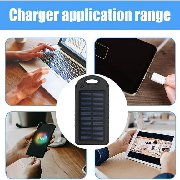 Linjieee " Outdoor Companion: 5000mAh Solar Power Bank Charge Your Cell Phone Anywhere!" Realmi6 Mobile Solar Chargers for Phones And Devices Power Bank for Laptop Computer