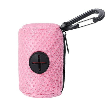Practical Dog Poop Bag Dispenser Pet Waste Bag Holder Meshfabric Poop Bag Dispenser for Dogs Walking Outdoor Dog Supply Pet Waste Bag Holder