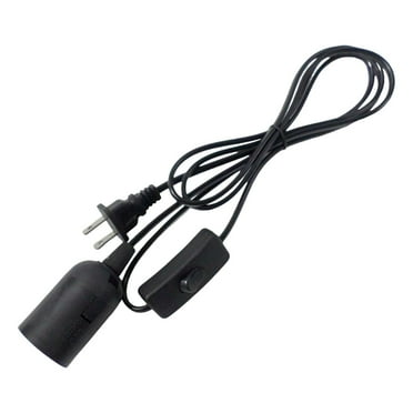 Linjieee Simple Deluxe 6ft Extension Hanging Pendant Light Lamp Cord Cable E27 Socket (No Bulb Included) On/Off S8 plus Charging Cord