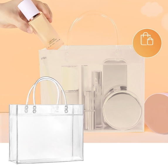 Linjieee Small Makeup Pouch Clear Clear Cosmetic Bag Clear With Zip Handle Portable Travel Luggage Bag Airport Air Vacation Organization