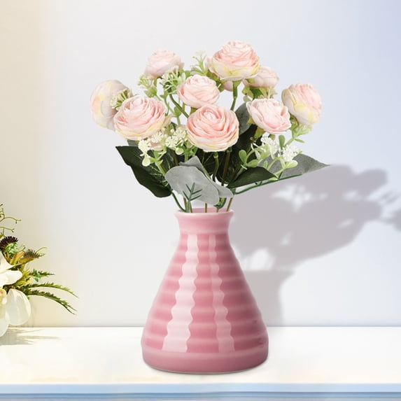 Linjieee Zinnia Artificial Flowers Artificial Flower Flowers Rose Wedding Bouquetss Floral Rose Flower Silk Flower Hand Tied Bouquet Pink