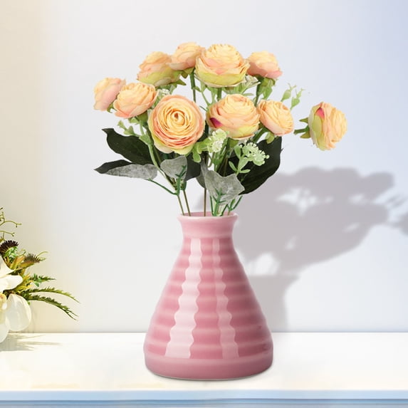 Linjieee Zinnia Artificial Flowers Artificial Flower Flowers Rose Wedding Bouquetss Floral Rose Flower Silk Flower Hand Tied Bouquet Pink
