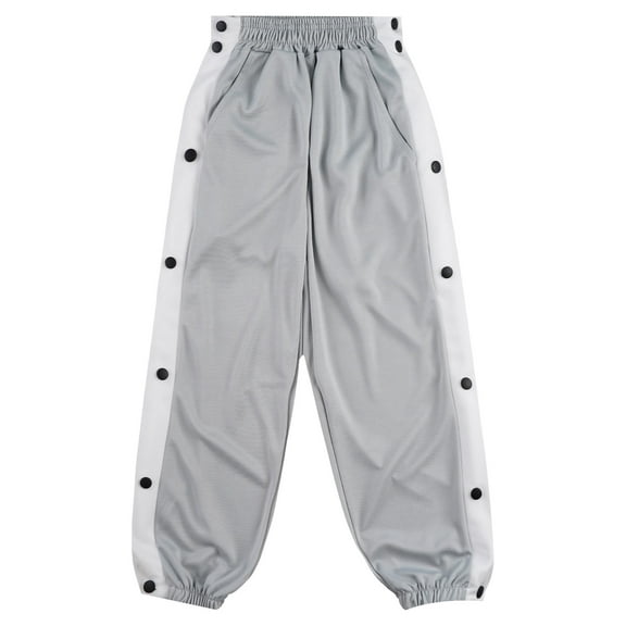 Linjinx Children Boys Fashion Sweatpants Side Split Press Button Contrasting Stripe Pants for Sport Gray 120