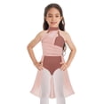 thumbnail image 1 of Linjinx Girls Chiffon Ruched Ballet Dance Dress Lyrical Dancewear Ballerina Costume Dusty Pink 14, 1 of 8