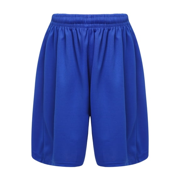 Linjinx Kids Boys Athletic Shorts Solid Color Running Basketball Bottom Girls Gym Training Sports Blue 24