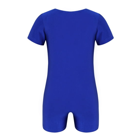 Linjinx Kids Boys Girls Basic Slim Fit Ballet Dancewear Gymnastics Leotard Unitard Athletic Workout Royal Blue 4