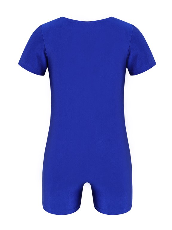 Kids Boys Girls Basic Slim Fit Ballet Dancewear Gymnastics Leotard Unitard Athletic Workout Royal Blue 8