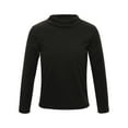 thumbnail image 1 of Linjinx Kids Boys Girls Casual T-Shirt Warm Fleece Long Sleeve Mock Neck Thermal Underwear Top Base Black 120, 1 of 6