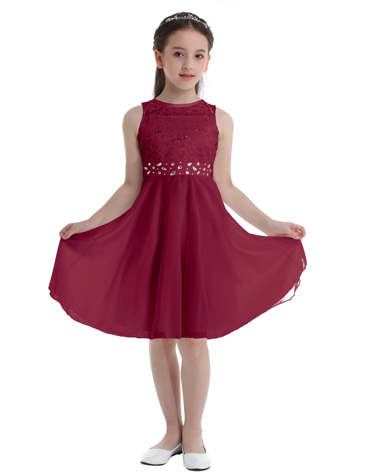 A-Line Floor-length Flower Girl Dress/Wedding Guest Dresses - Chiffon