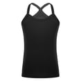 thumbnail image 1 of Linjinx Kids Girls Dance Tank Tops Spaghetti Strap Camis Racerback Camisole Undershirts Gymnastic Black 160, 1 of 5