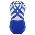 thumbnail image 1 of Linjinx Kids Girls One Piece Gymnastics Leotard Shiny Rhinestones Figure Ice Skating Unitard Sports Royal Blue 16, 1 of 4