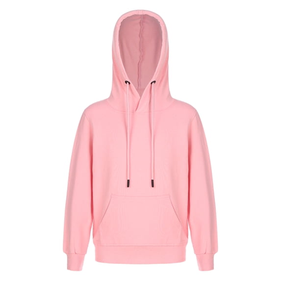Linjinx Unisex Pullover Hoodies for Boys Girls Drawstring Casual Hooded Top Pull On Clothes Hoody Pink 120