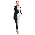thumbnail image 1 of Linjinx Women's Gymnastics Leotard Rhinestone Full Body Unitard Ballet Dance Costume One Piece White S, 1 of 7