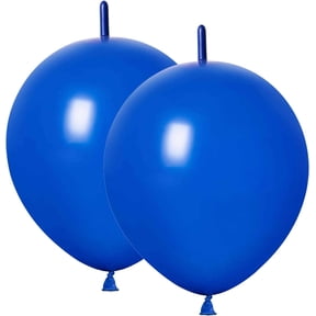 Link Balloons 12 Inch - 60 Pcs Quick Link Balloons Latex Linking Balloon for Wedding Birthday Decorations (Blue)