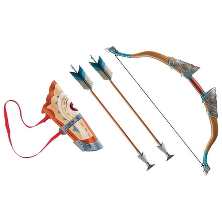 Link Breath Of The Wild Deluxe Bow Set W/Quiver & Arrows Halloween Costume Accessory