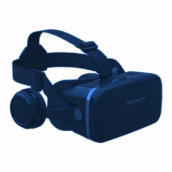 VR Headset 3D Glasses Virtual Reality Headset for VR Games & 3D Movies, Eye Care System for iPhone and Android Smartphones,Blue
