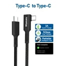 CBUS 16ft Link Cable for Meta Quest 3, Oculus Quest 2 - USB 3.2 Gen 1 USB-C to USB-A Right Angle Type-C to Type-A