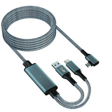 Link Cable 5M VR Headset Data Cable 2A Fast Charging 5Gbps High Speed Data Transfer USB 3.2 GEN1 Cable for Quest 3/2 & Pico 4/3-16Ft/5M