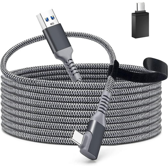 Link Cable for Meta Quest 3, 16FT USB 3.0 to Type-C Cable Accessories Compatible with Quest 2/Pro, PICO4/Pro, High Speed Data Transfer and Fast Charging for VR Headset and Gaming PC