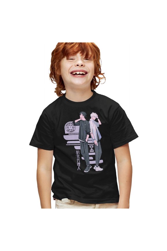 Link Click Past or Future Let Them Be Kids T Shirt for Youth Boys and Girls, Black, Large