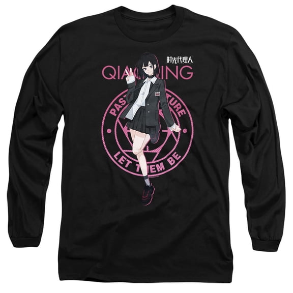 Link Click Qiao Ling Past or Future Unisex Adult Long-Sleeve T Shirt, Black, Medium