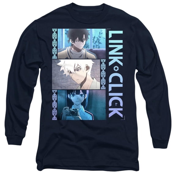 Link Click Xiaoshi, Guang, Ling Photos Unisex Adult Long-Sleeve T Shirt, Navy, Large