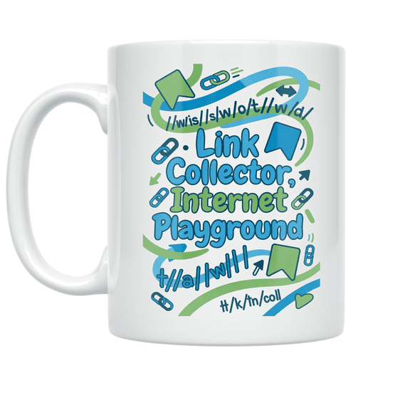 Link Collector Internet Playground Design - Digital Explorer - 11 oz Ceramic Coffee Mug