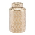 thumbnail image 1 of Zuo Decor Ceramic Jar In Gold And Yellow Finish A11064, 1 of 2